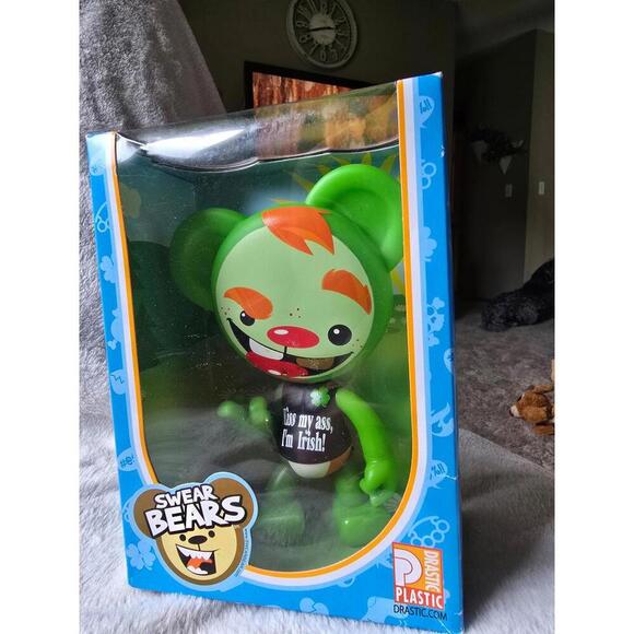 Swear Bears 6 inch vinyl Leprechaun Teddy - Picture 2 of 9
